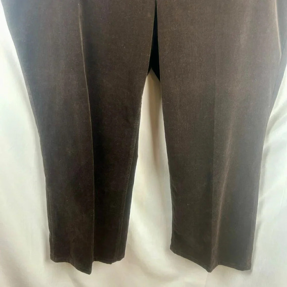 Charter Club Corduroy Pants Women Plus 24 Brown Classic Fit Straight Leg Stretch - Picture 3 of 6